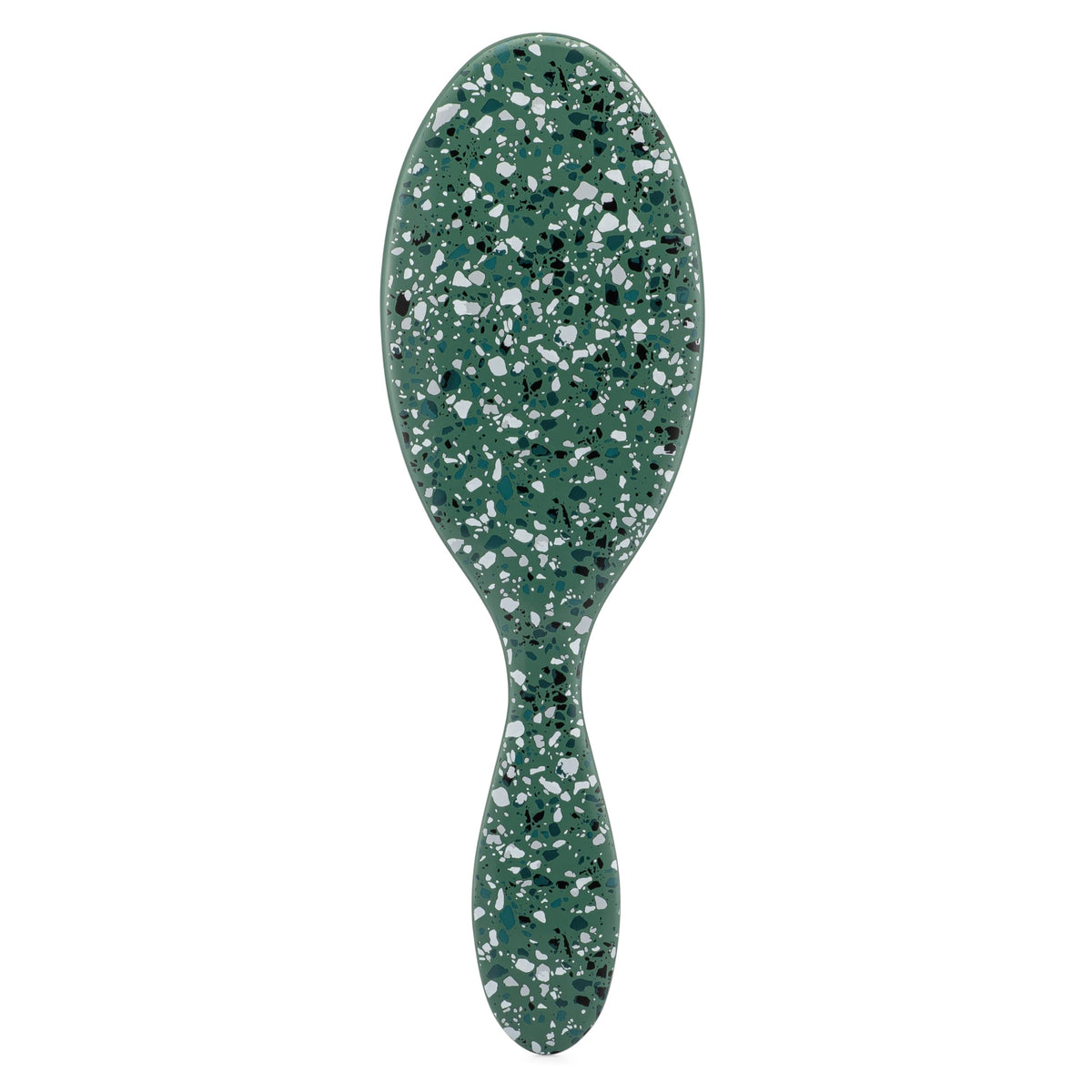 Wet Brush front view in supercharged emerald showing sleek paddle and logo, improves brushing comfort