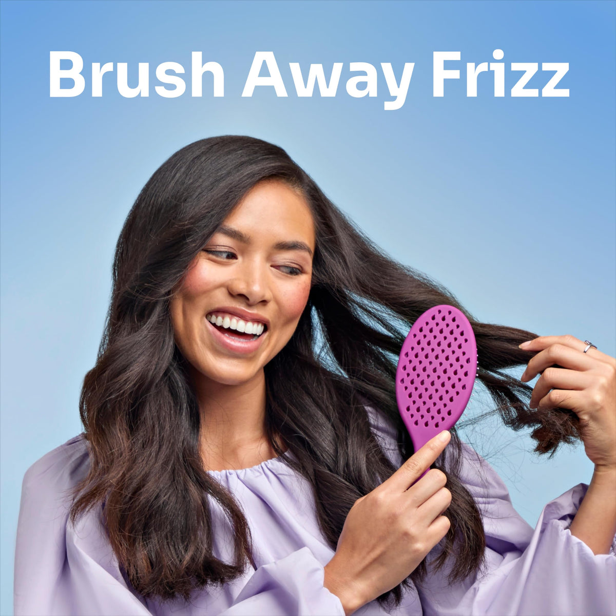 Wet Brush brushing wet and dry hair showing versatile styling benefit