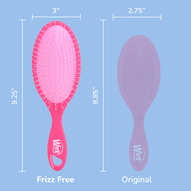 Wet Brush tucked inside a purse for on-the-go smoothing convenience