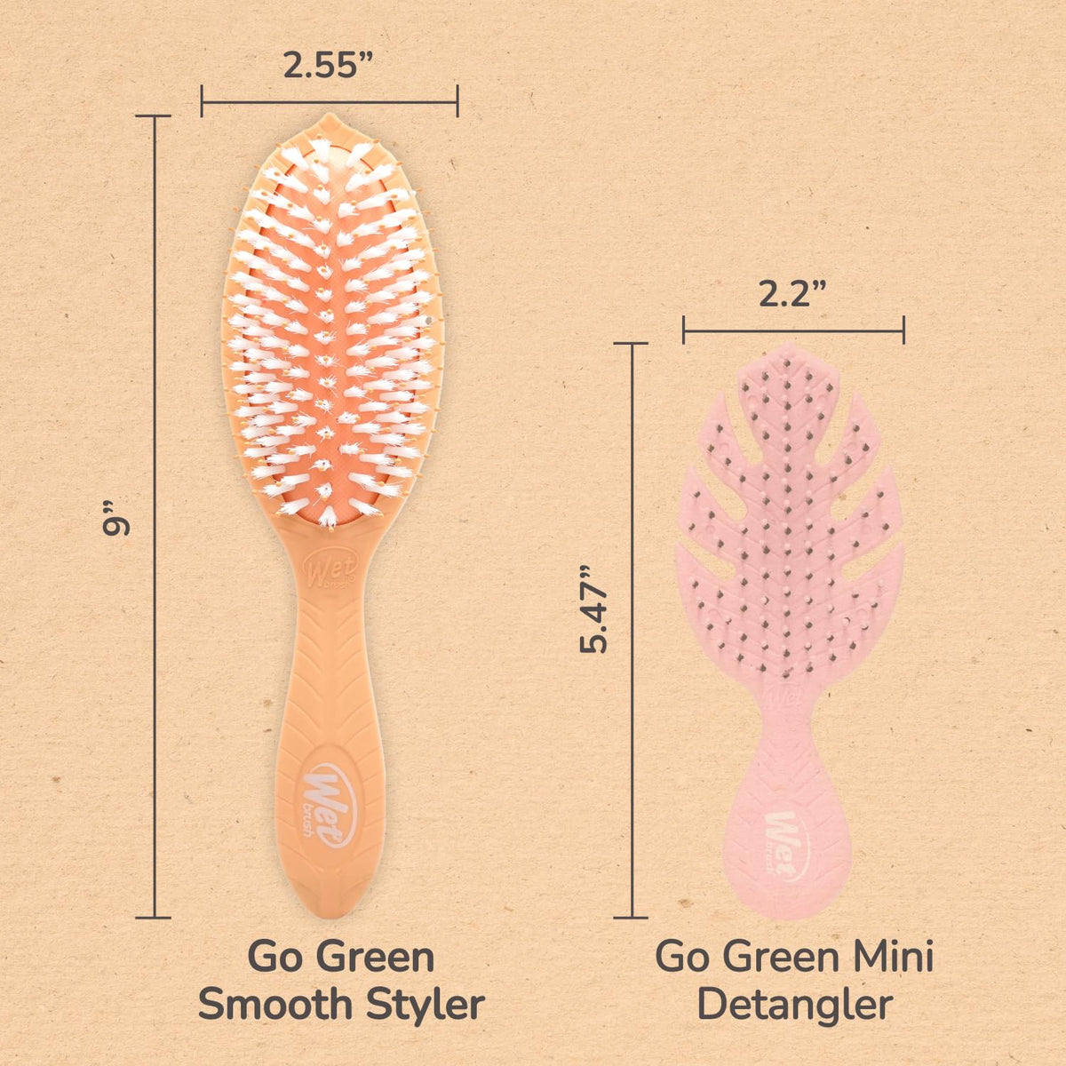 Wet Brush brushing wavy hair to reduce frizz and enhance definition