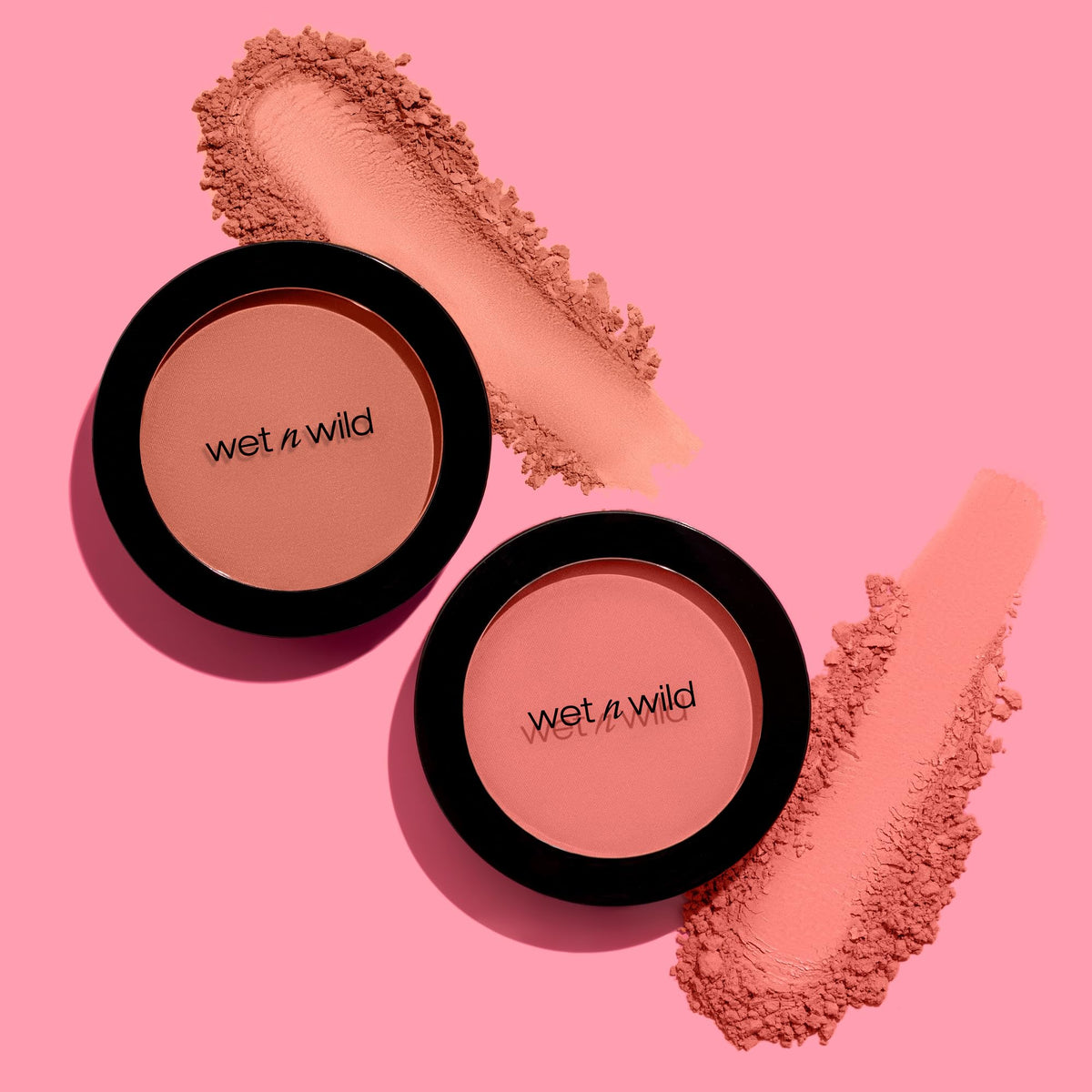 wet n wild brush applying blush illustrating effortless blending