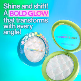 wet n wild close-up of Chameleon Chrome texture demonstrating liquid-to-baked finish and smooth blendability