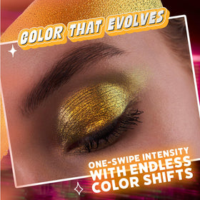 wet n wild Comet Culture fingertip swatch on lid showing high-impact color payoff