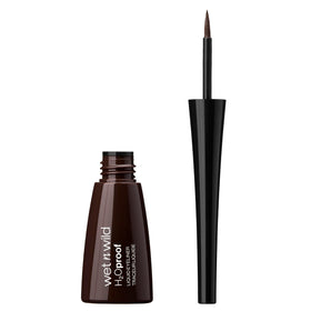 wet n wild dark brown liner swatch on skin showing rich pigment payoff