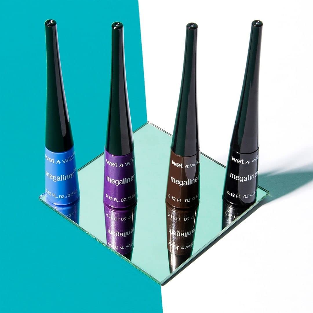 wet n wild model applying Electric Purple liner for an eye-enhancing look