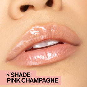 wet n wild gloss layered over lipstick showing intensified shine and color