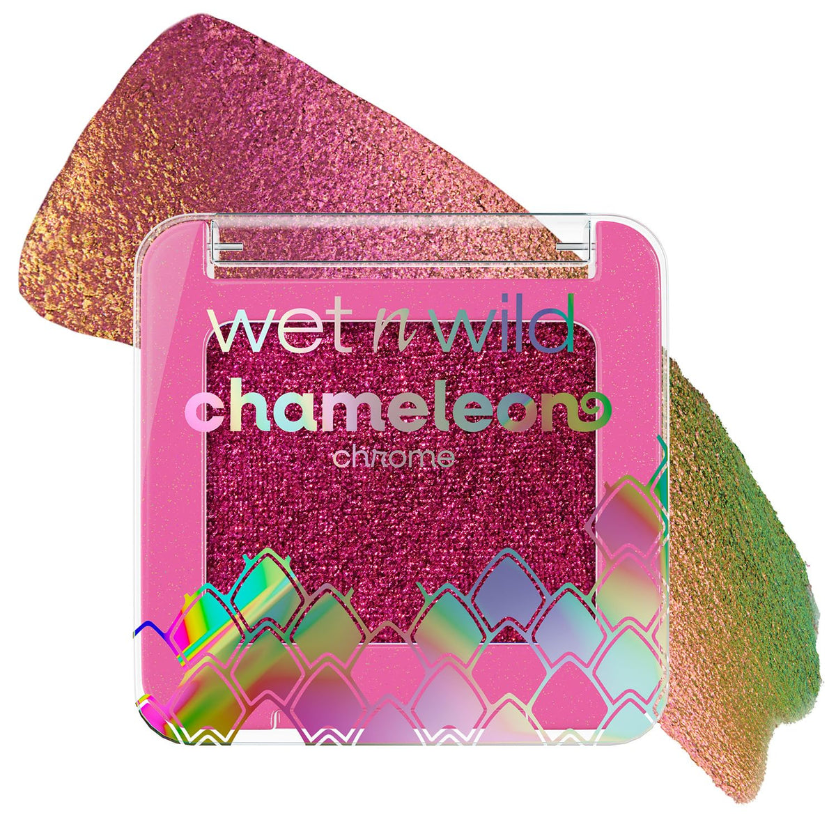 wet n wild eyeshadow pan showing multichrome pigment and instant reflective payoff