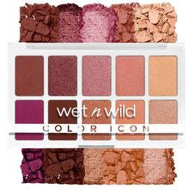 wet n wild front packaging showing 10-pan palette and colors with quick selection benefit