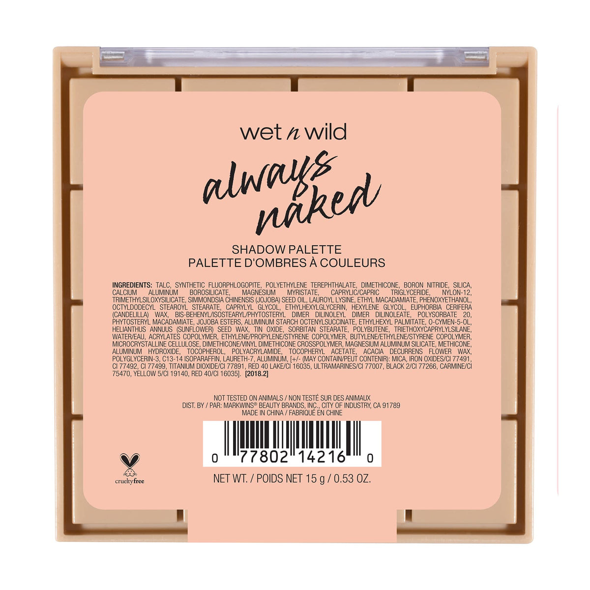 wet n wild Always Naked in hand showing true scale and travel-friendly convenience