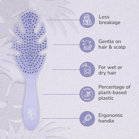Wet Brush side profile highlighting plant-based plastic body and lightweight design