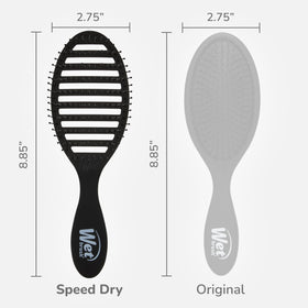 Wet Brush ergonomic handle shown for comfortable grip and better styling control