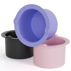 wewax front view of three silicone liners showing tidy, reusable design