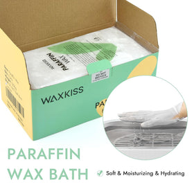 wewax hands in paraffin bath during treatment offering warmth and softness