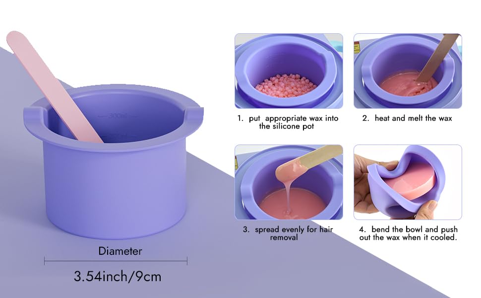 wewax liner inserted in wax warmer showing faster heat transfer benefit