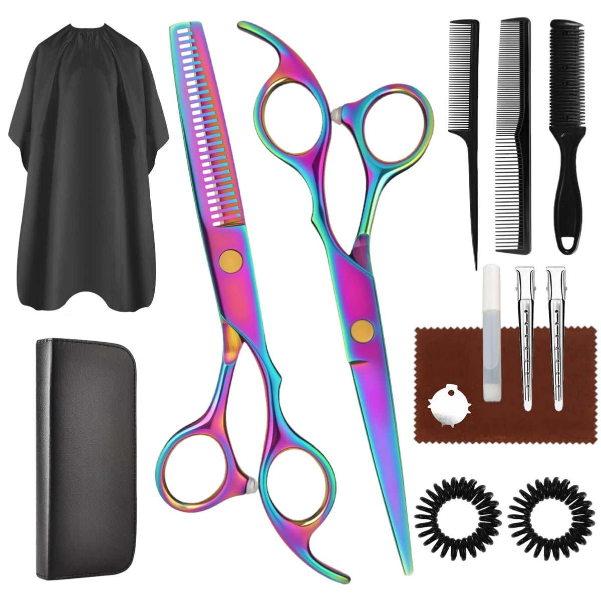 WFOEJEJ rainbow front packaging showing full barber kit and colorful finish