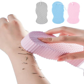 WFWJ front view of three-pack sponges showing colors and packaging benefit quick identification