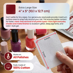WGF PROFESSIONAL pad in hand removing polish for convenient use
