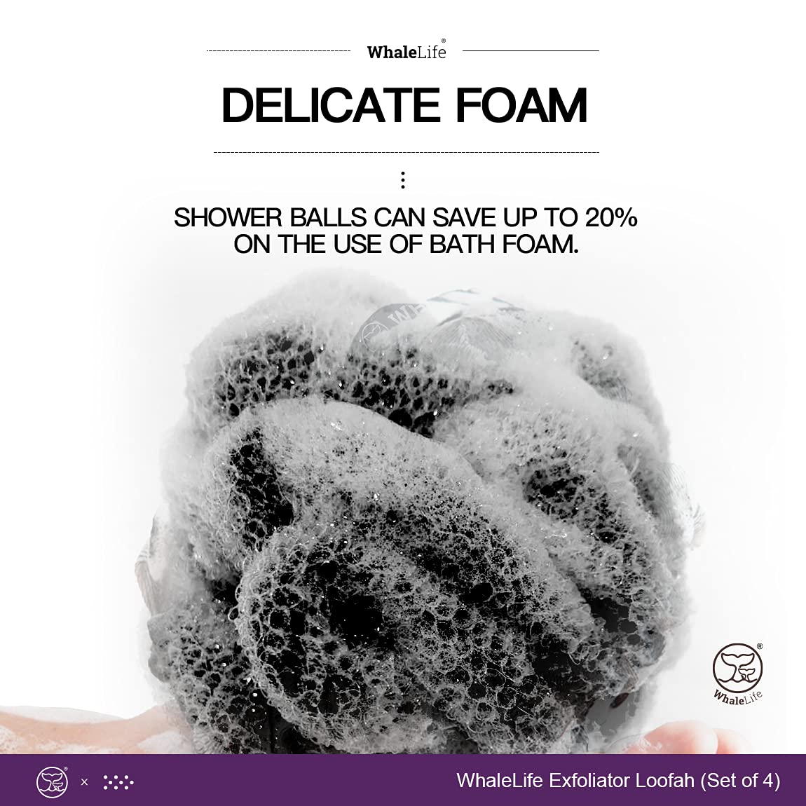WhaleLife detailed view of inner mesh layer for gentle foaming