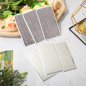 Whaline full set laid flat to show all six patterns for mix-and-match use