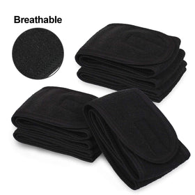 Whaline headband worn during a facial keeping hair secure and dry