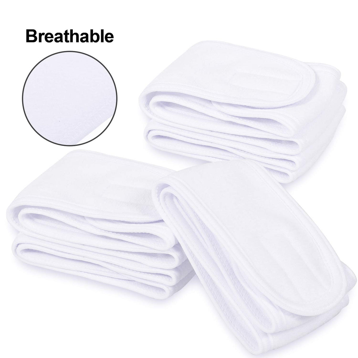 Whaline stretched headband showing length and adjustable fit for comfort