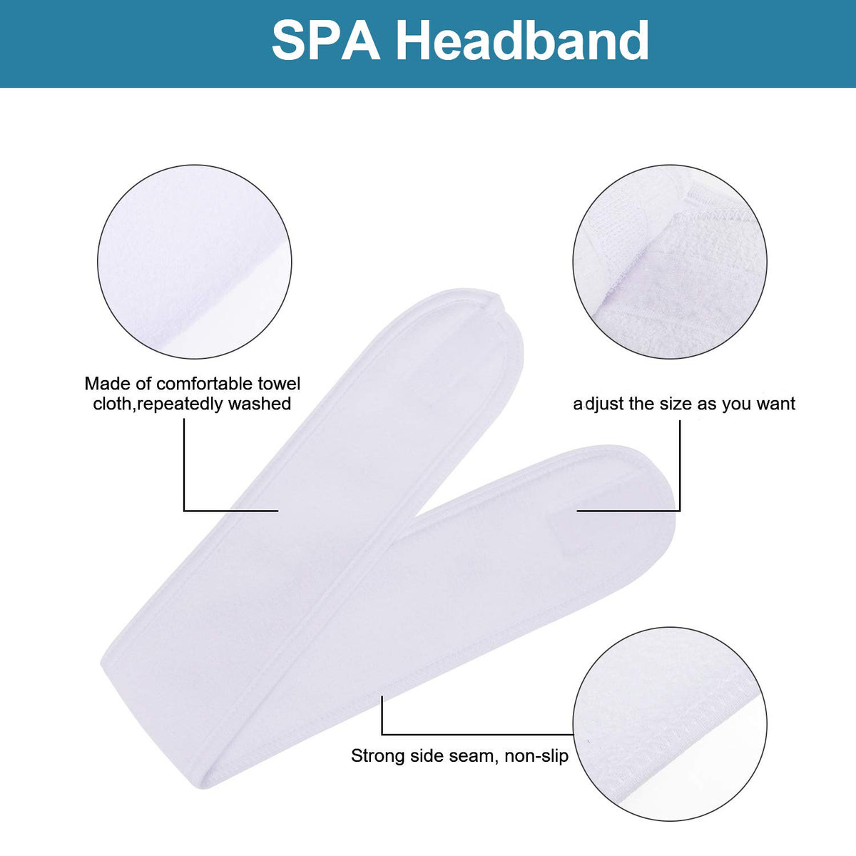 Whaline worn during a spa facial keeping hair back for tidy skincare