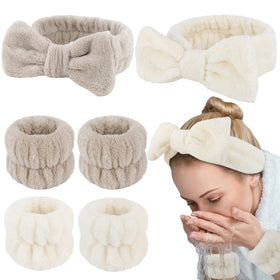 WHAVEL headband front view showing neat bow and secure fit benefit
