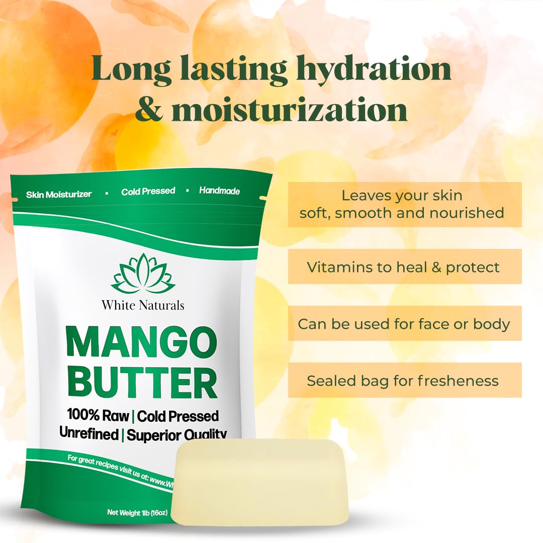 White Naturals spoon melting mango butter showing how it liquefies for DIY formulations