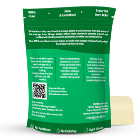 White Naturals close-up texture of raw mango butter highlighting creamy, spreadable consistency