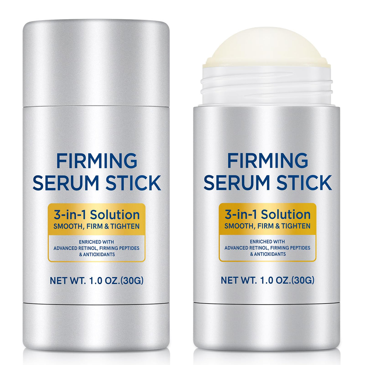 WHLH & WELL-BEING front packaging of retinol stick shows compact travel-friendly benefit
