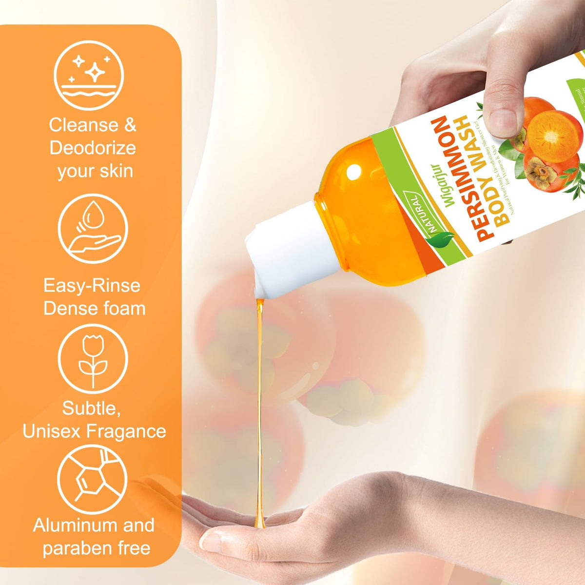 wigarjur gel lather foam on skin showing effective cleansing benefit