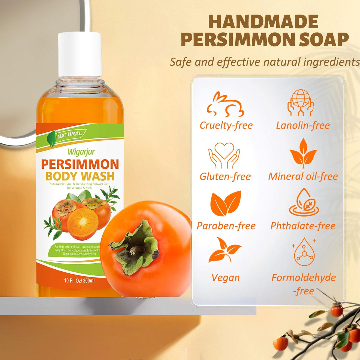 wigarjur product in shower lifestyle scene showing full-body deodorizing benefit