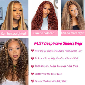 Wighottie HD lace closeup displaying 5x5 closure and realistic scalp appearance