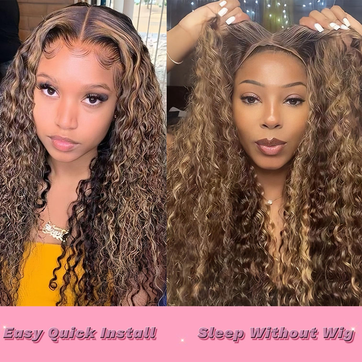 Wighottie length comparison showing full 22 inch waves for scale and coverage