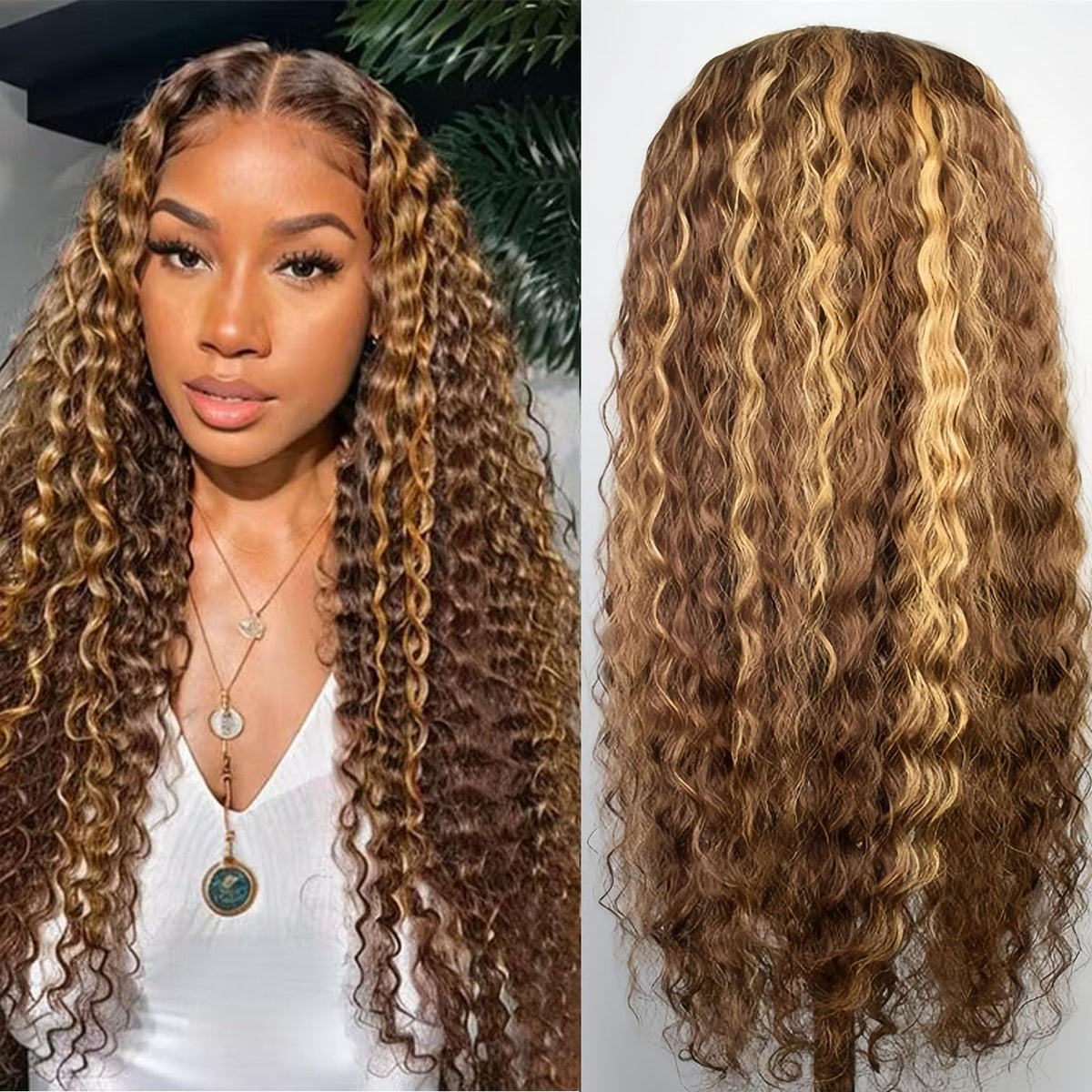 Wighottie side close-up of deep wave texture showing soft bounce and defined curls