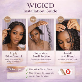 WIGICD length comparison showing 20-inch strands next to ruler for accurate sizing