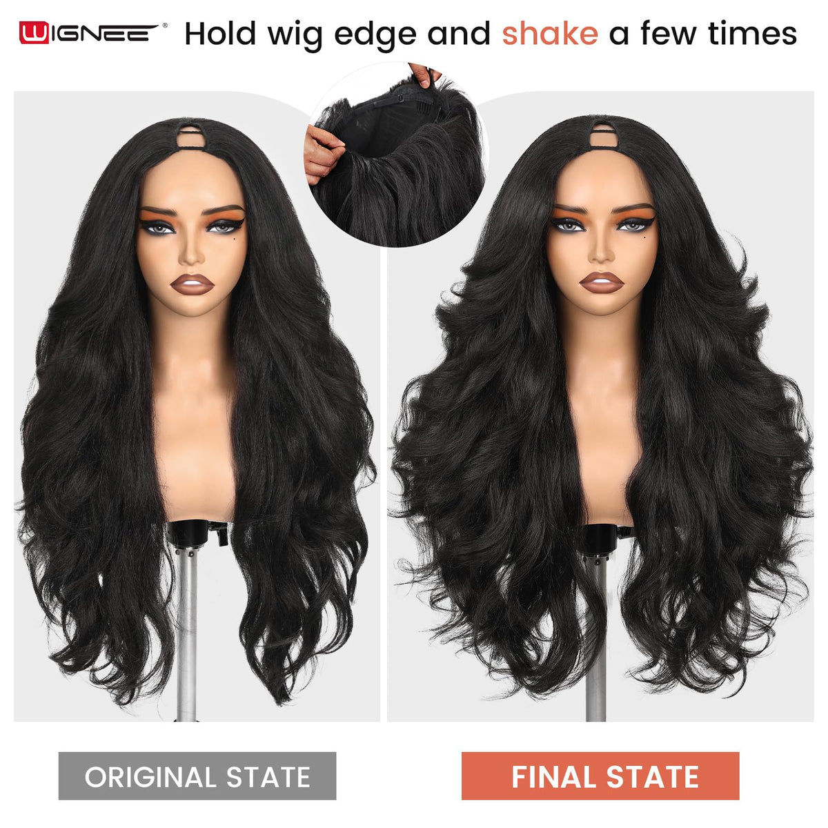 WIGNEE side profile worn for easy everyday styling