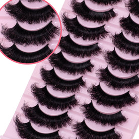Wikbik lash strips applied on eye creating lifted cat-eye effect