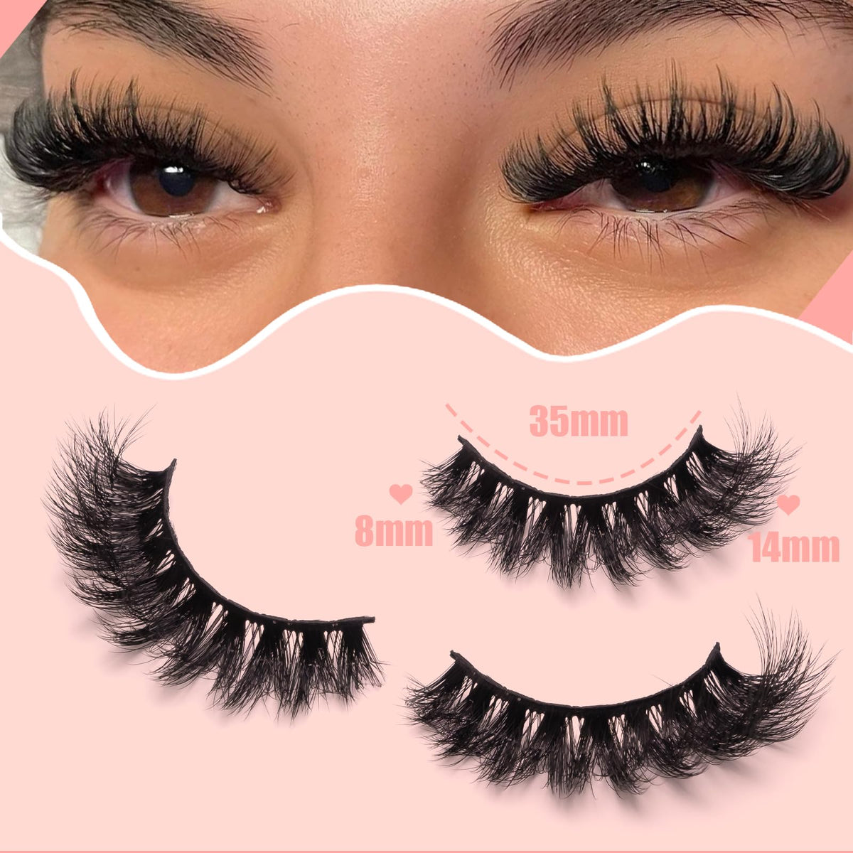 Wikbik close-up of faux mink fibers highlighting soft texture and feathery volume benefit