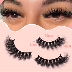 Wikbik close-up of faux mink fibers highlighting soft texture and feathery volume benefit