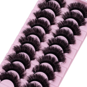 Wikbik lashes neatly arranged in tray highlighting ten identical pairs