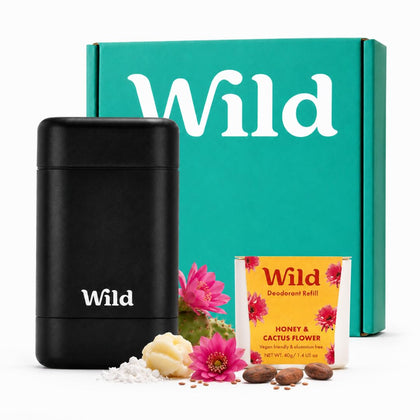 Wild black case front view showing sleek reusable design and durable finish