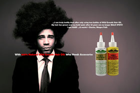 Wild Growth oil being applied to hair mid-lengths to ease detangling