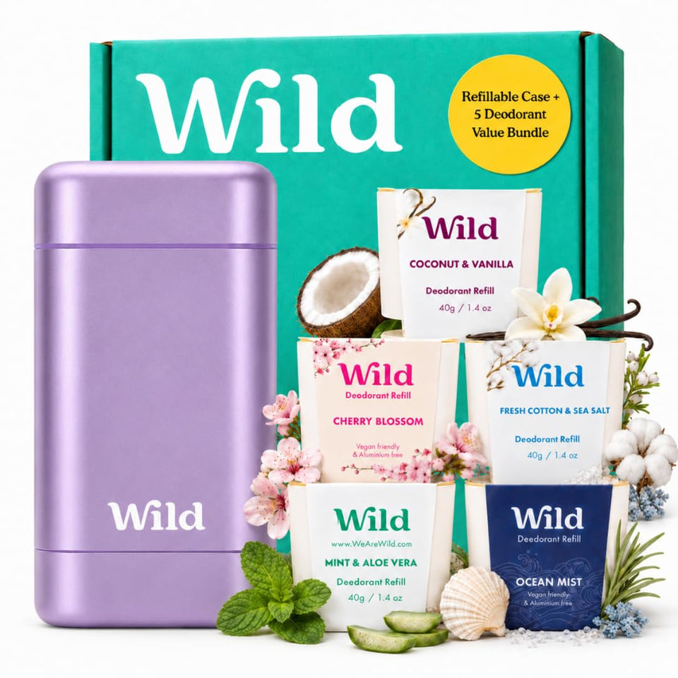 Wild purple aluminum case front view showing durable reusable design and eco benefit