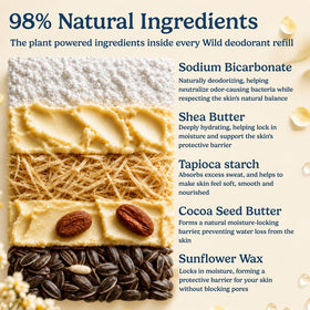 Wild bamboo pulp refill wrapper detail illustrating zero-plastic, eco-friendly benefit