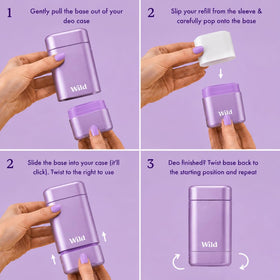 Wild case in hand for scale showing compact size and travel-friendly benefit