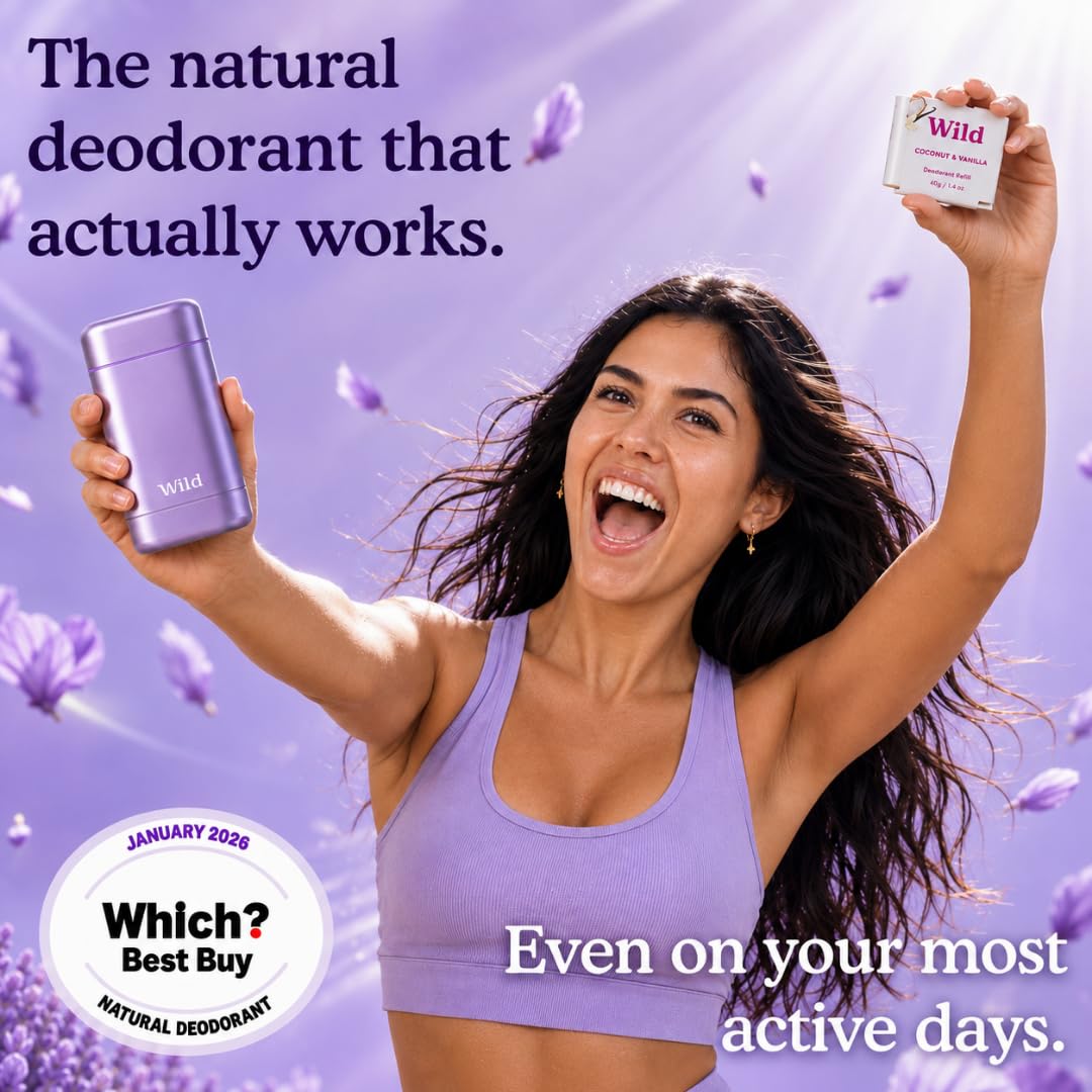 Wild three refills arranged to show scent variety and convenient zero-plastic format