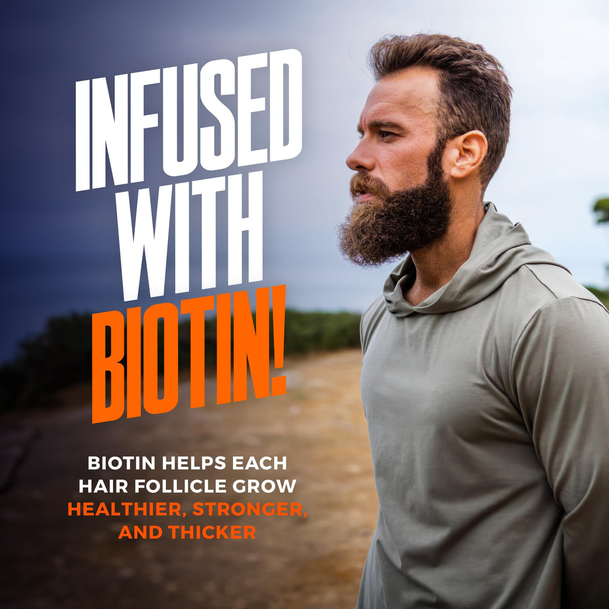 Wild Willies demonstrated application on beard, showing quick absorption and simple use