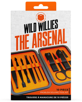 Wild Willies open case with tools neatly arranged for organized grooming