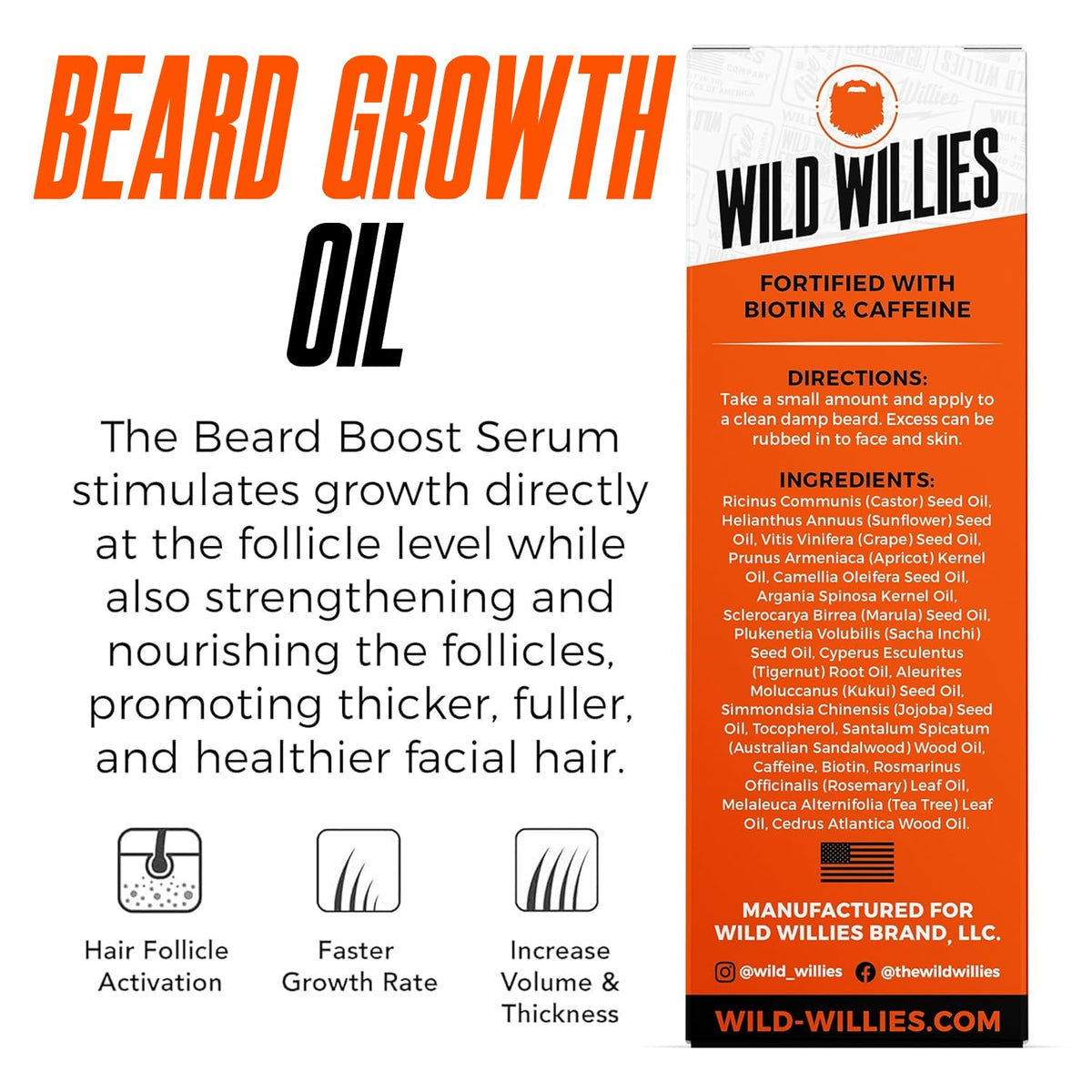 Wild Willies pipette dispensing serum, illustrating precise application and minimal waste